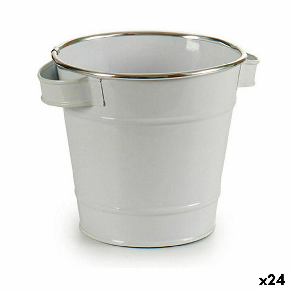 Urtepotte Spand Hvid Sølvfarvet Zink 19,5 x 14,5 x 16,5 cm (24 enheder) Urtepotte Spand Hvid Sølvfarvet Zink 19,5 x 14,5 x 16,5 cm (24 enheder)