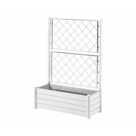 Urtepotte Stefanplast 100 x 43 x 142 cm Rektangulær Hvid