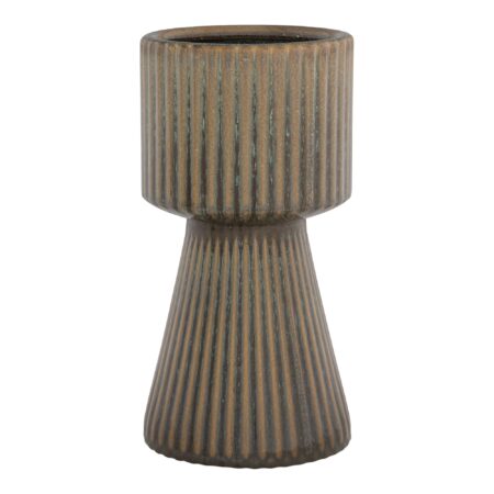 Urtepotte - Urtepotte I Keramik, Brun/Blå, Ø15X29 Cm