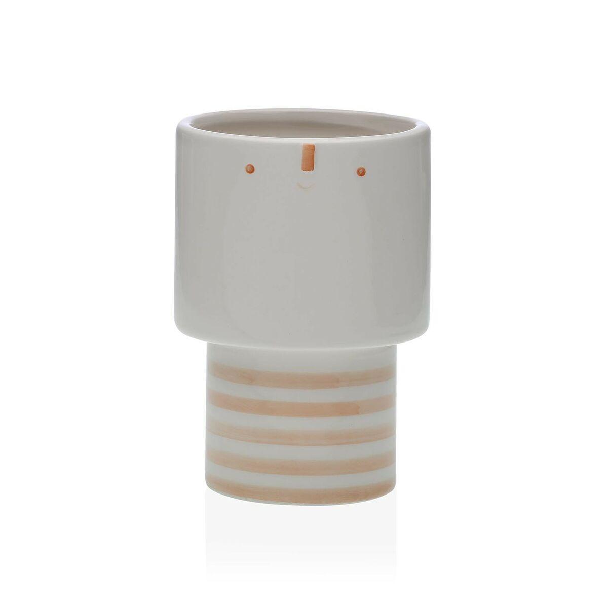 Urtepotte Versa Ansigt Beige Keramik 8 x 16 x 8 cm Urtepotte Versa Ansigt Beige Keramik 8 x 16 x 8 cm