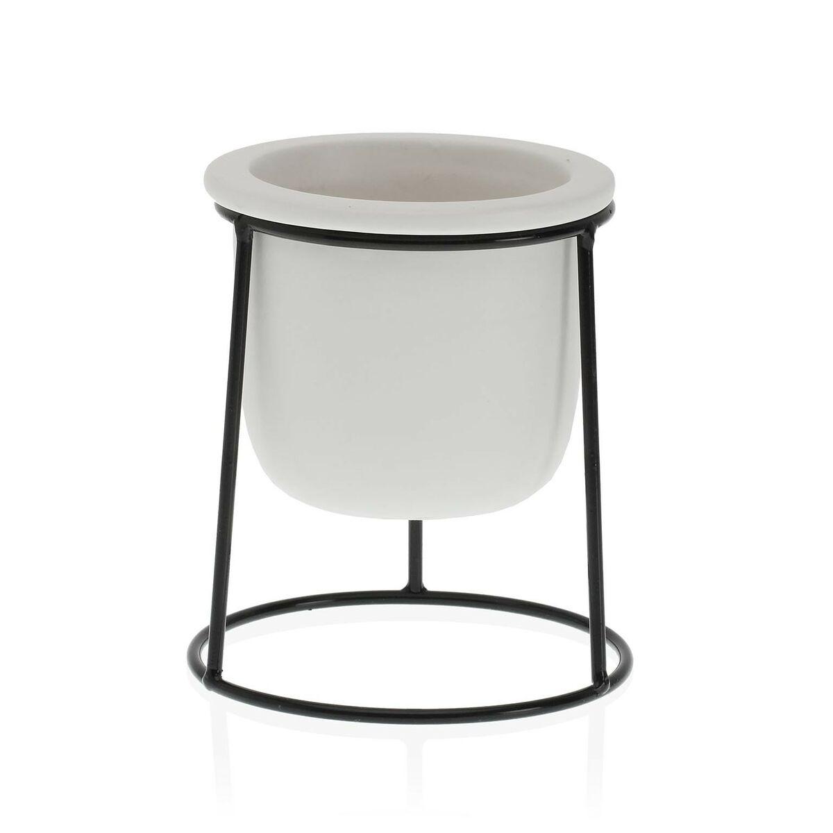Urtepotte Versa Hvid Metal Keramik Plastik Firkantet Minimalistisk 10,5 x 14,5 x 10,5 cm Urtepotte Versa Hvid Metal Keramik Plastik Firkantet Minimalistisk 10,5 x 14,5 x 10,5 cm