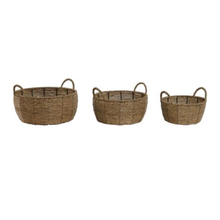 Urtepotte - brun, metal/fiber, tropisk design, 34 × 33 × 15 cm