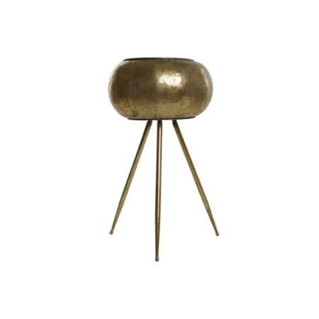 Urtepotte - gylden metal, moderne, 38 × 38 × 68 cm