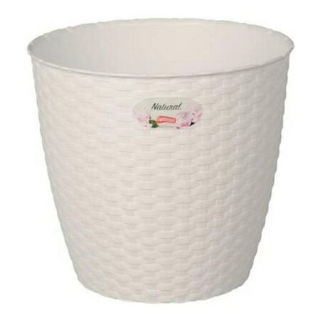 Urtepotte hvid - Stefanplast 14 x 13 x 14 cm (plast)