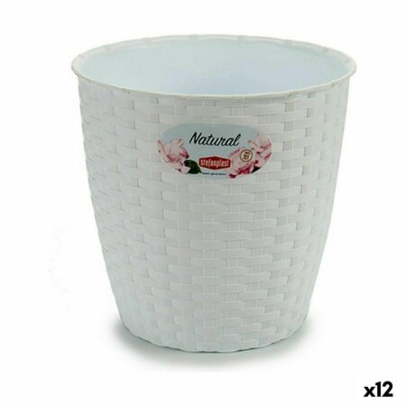 Urtepotte hvid - Stefanplast plastik 19 × 17,5 × 19 cm (12 stk.)