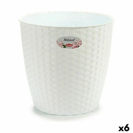 Urtepotte hvid - Stefanplast plastik 29 × 27 × 29 cm (6 stk.)