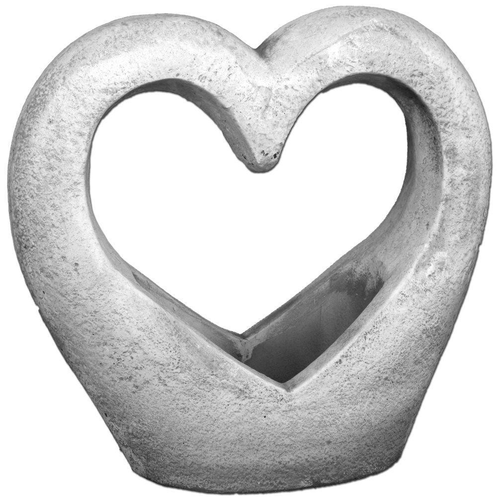 Urtepotte i form af hjerte lavet af beton, udend⌀rs/indend⌀rs dekoration, have, terrassepynt Urtepotte i form af hjerte lavet af beton, udend⌀rs/indend⌀rs dekoration, have, terrassepynt