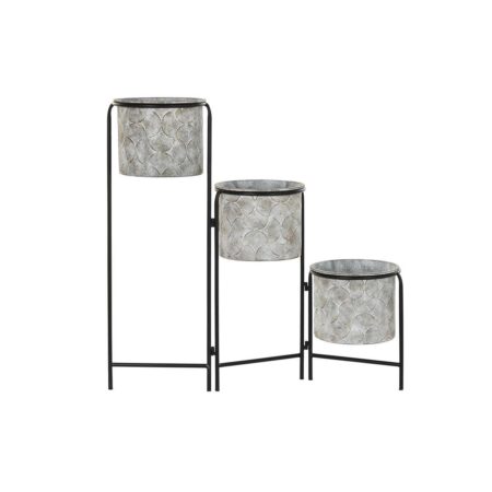 Urtepotte i grå metal - 82 × 25 × 81 cm
