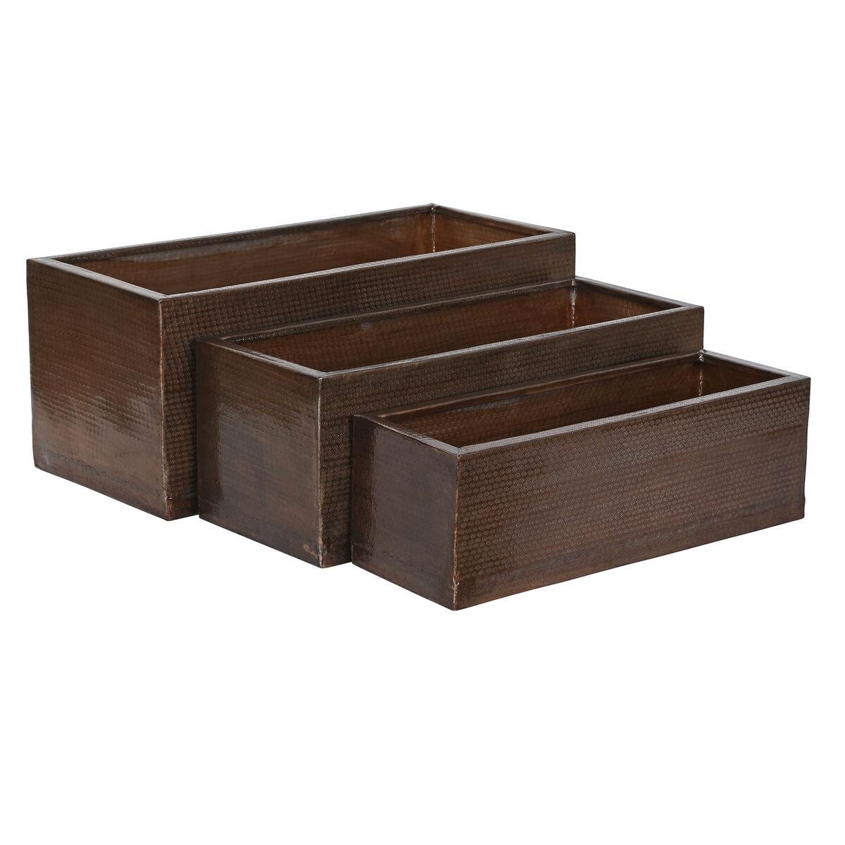 Urtepotte i gylden aluminium - 100 × 43 × 40 cm Urtepotte i gylden aluminium - 100 × 43 × 40 cm