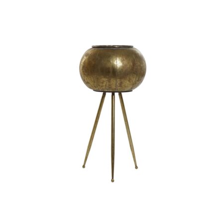 Urtepotte i gyldent metal - moderne, 30 × 30 × 60 cm