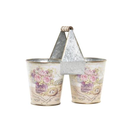 Urtepotte i pink metal - Shabby Chic, 24 × 12 × 23 cm