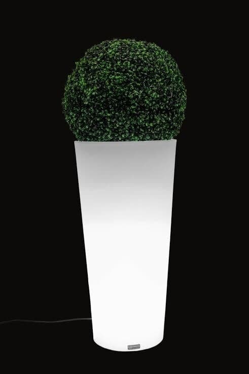 Urtepotte med LED-belysning 80 cm h⌀j - hvid Urtepotte med LED-belysning 80 cm h⌀j - hvid