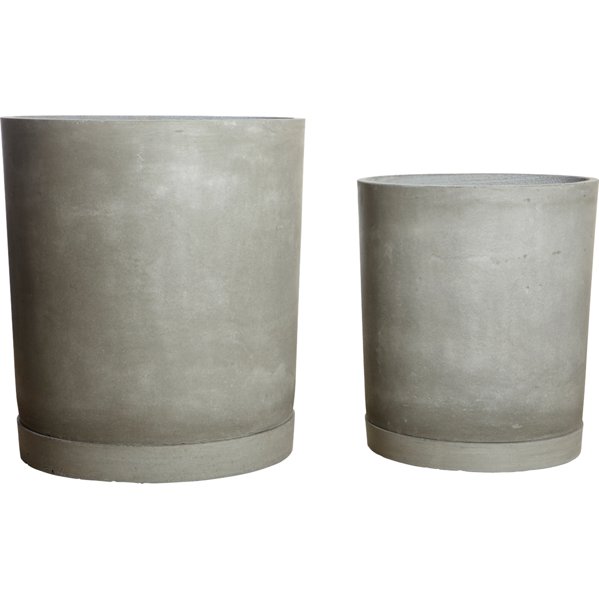 Urtepotte med underskål, HDHook, Lysegrå - Light grey / Cement / S:, h: 45 cm, dia: 40 cm, L:, h: 55 cm, dia: 50 cm Urtepotte med underskål, HDHook, Lysegrå - Light grey / Cement / S:, h: 45 cm, dia: 40 cm, L:, h: 55 cm, dia: 50 cm