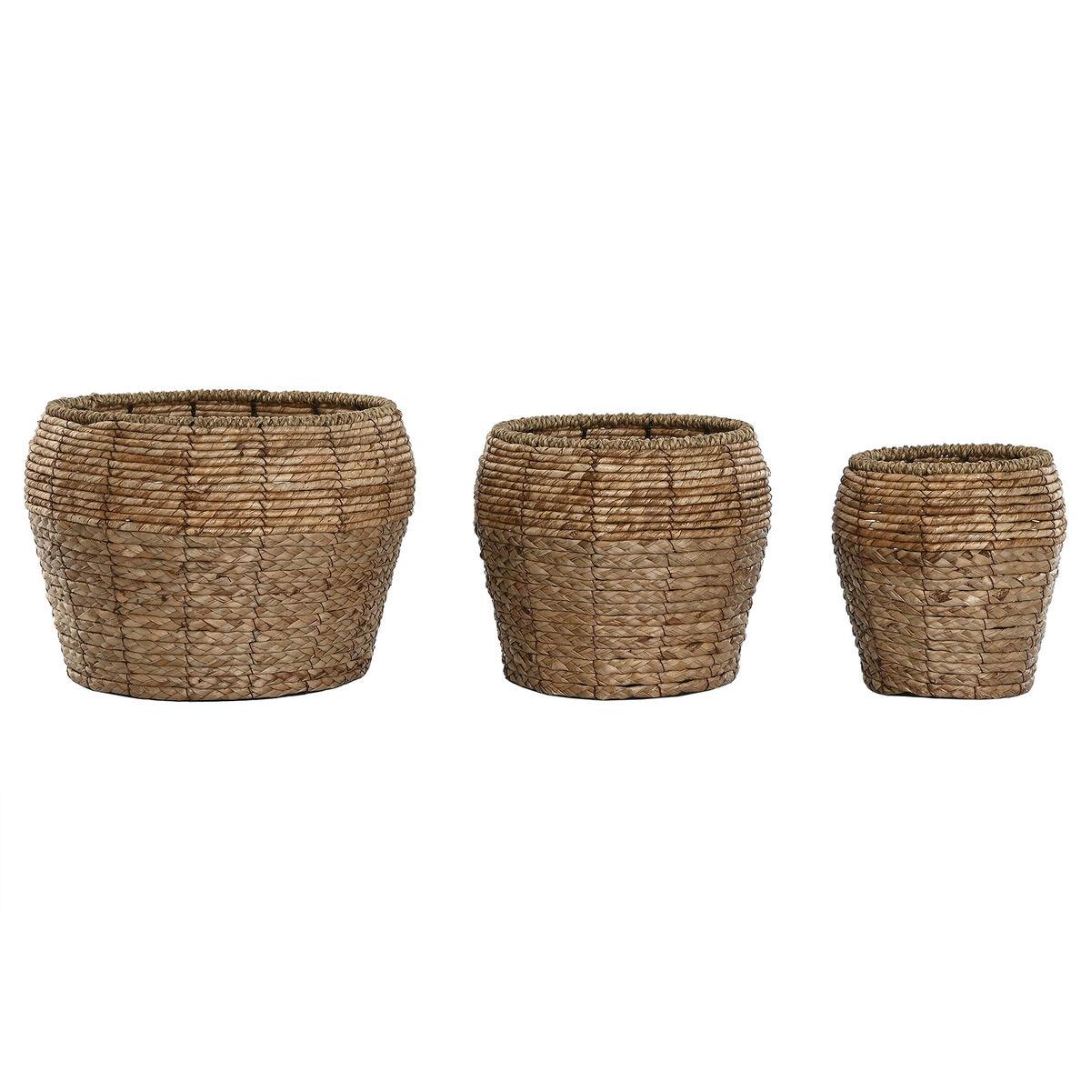 Urtepotte - natur, metal/fiber, tropisk, 32 × 32 × 25 cm Urtepotte - natur, metal/fiber, tropisk, 32 × 32 × 25 cm