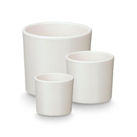 Urtepotter Ibergarden ler hvid - sæt af 3 (Ø14/Ø17/Ø22 cm)
