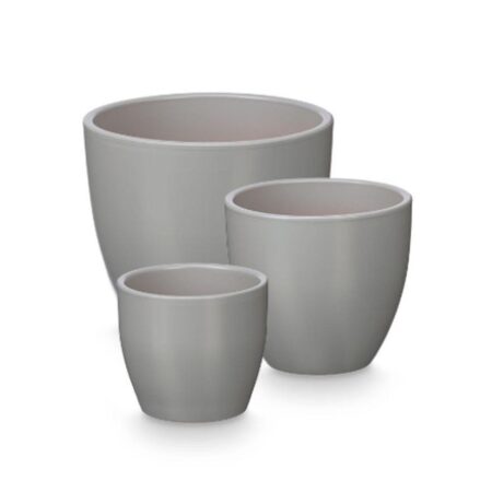 Urtepotter grå ler - Ibergarden sæt 3 stk. Ø14/Ø17/Ø22 cm