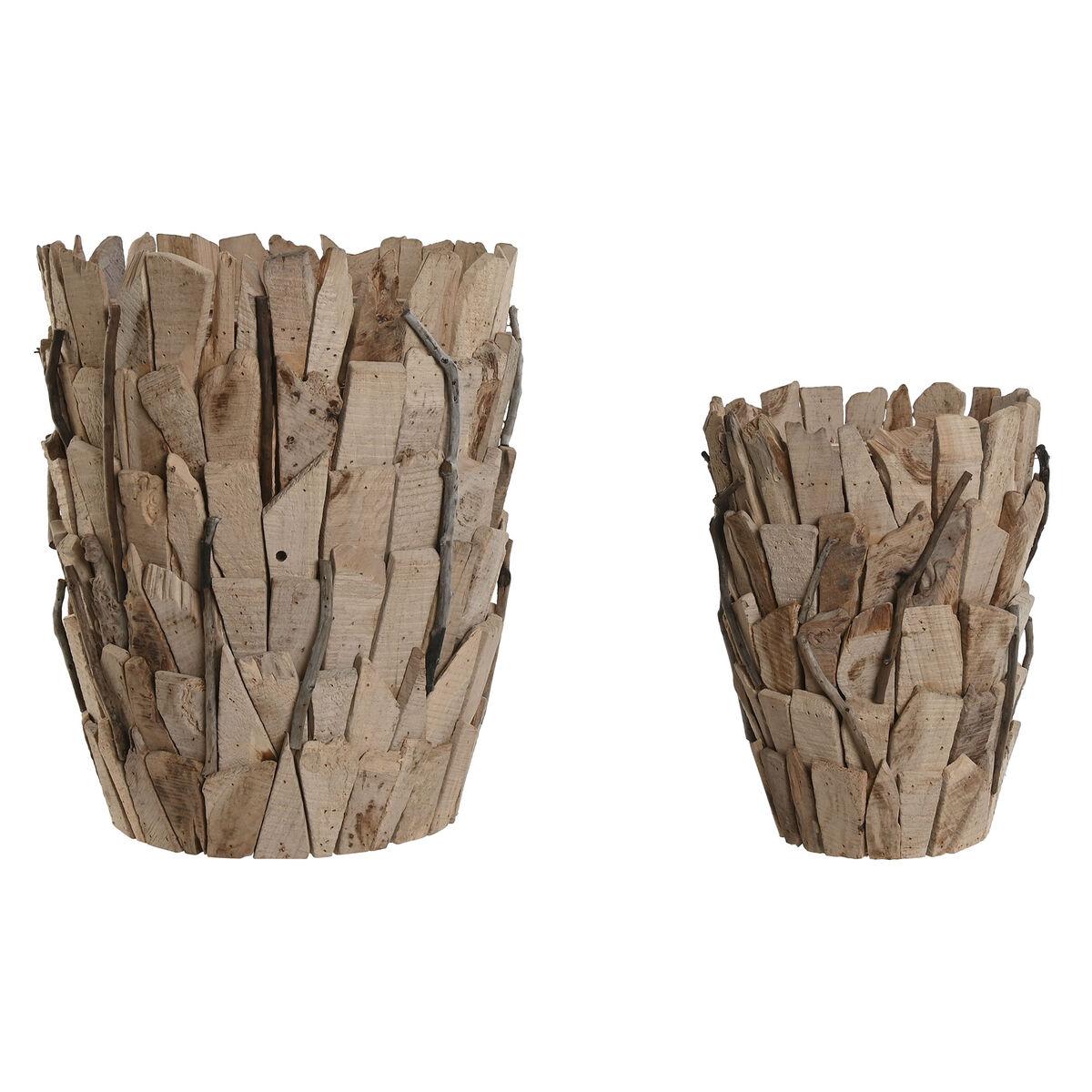 Urtepotter i paulownia træ, brun - sæt á 2 (35 × 35 × 45 cm) Urtepotter i paulownia træ, brun - sæt á 2 (35 × 35 × 45 cm)