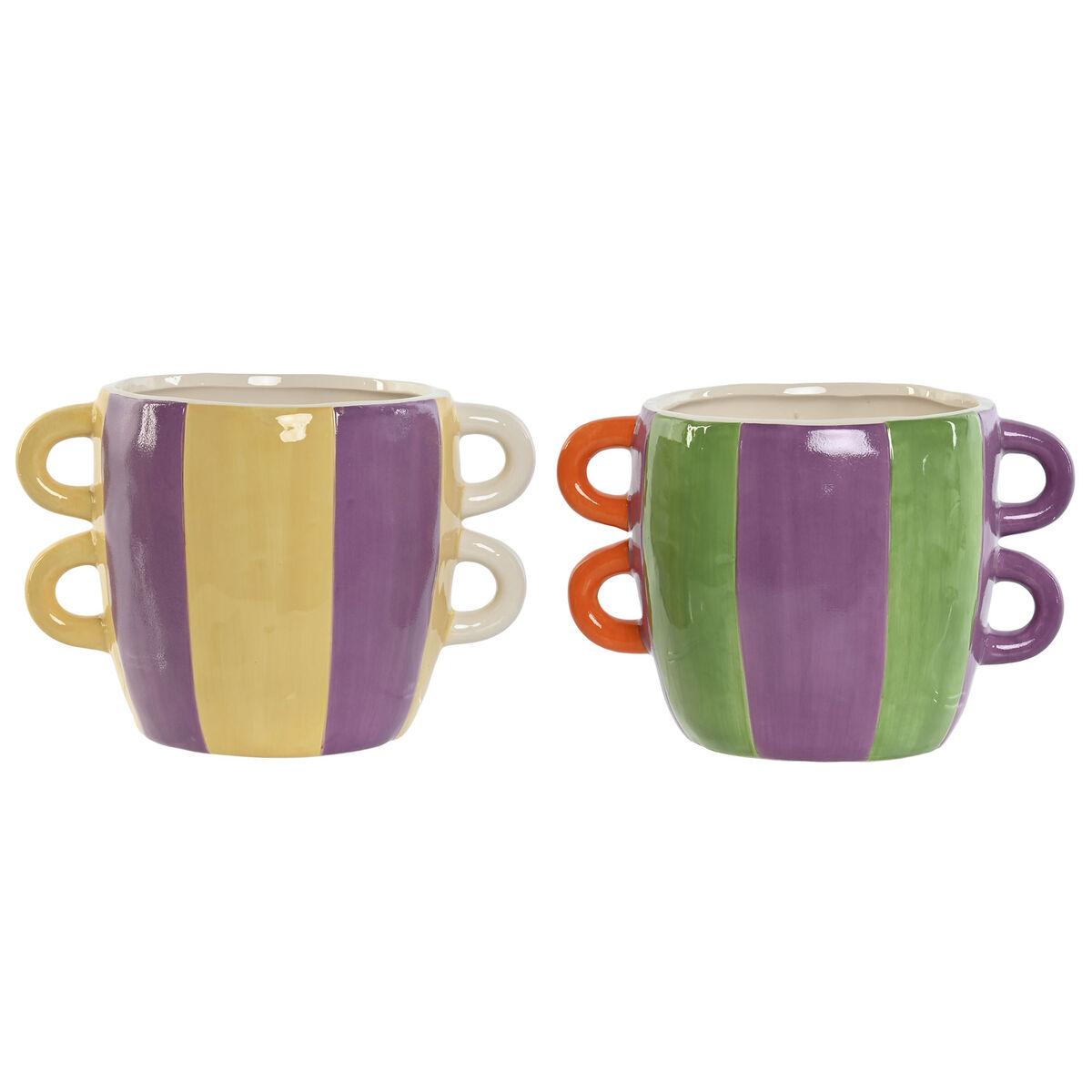 Urtepotter - multifarvet dolomit, 22,5 × 16 × 15 cm (sæt á 2) Urtepotter - multifarvet dolomit, 22,5 × 16 × 15 cm (sæt á 2)