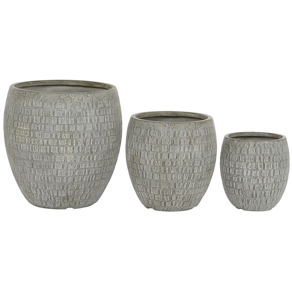 Urtepotter sæt 3 stk - grå glasfiber/magnesium Urtepotter sæt 3 stk - grå glasfiber/magnesium
