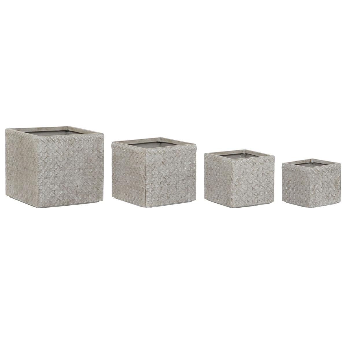 Urtepotter - sæt af 4 i beige glasfiber/magnesium Urtepotter - sæt af 4 i beige glasfiber/magnesium