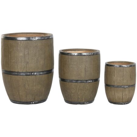 Urtepotter sæt - brun magnesium Cottage 47 × 47 × 61 cm (3 dele)