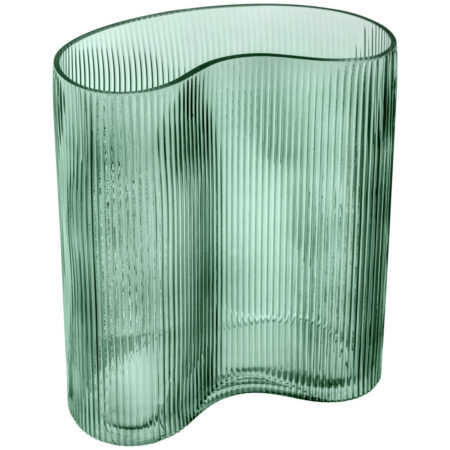 VEGA Glasvase Anastasija; 22.5x12x25.3 cm (LxBxH); Grøn; Asymmetrisk