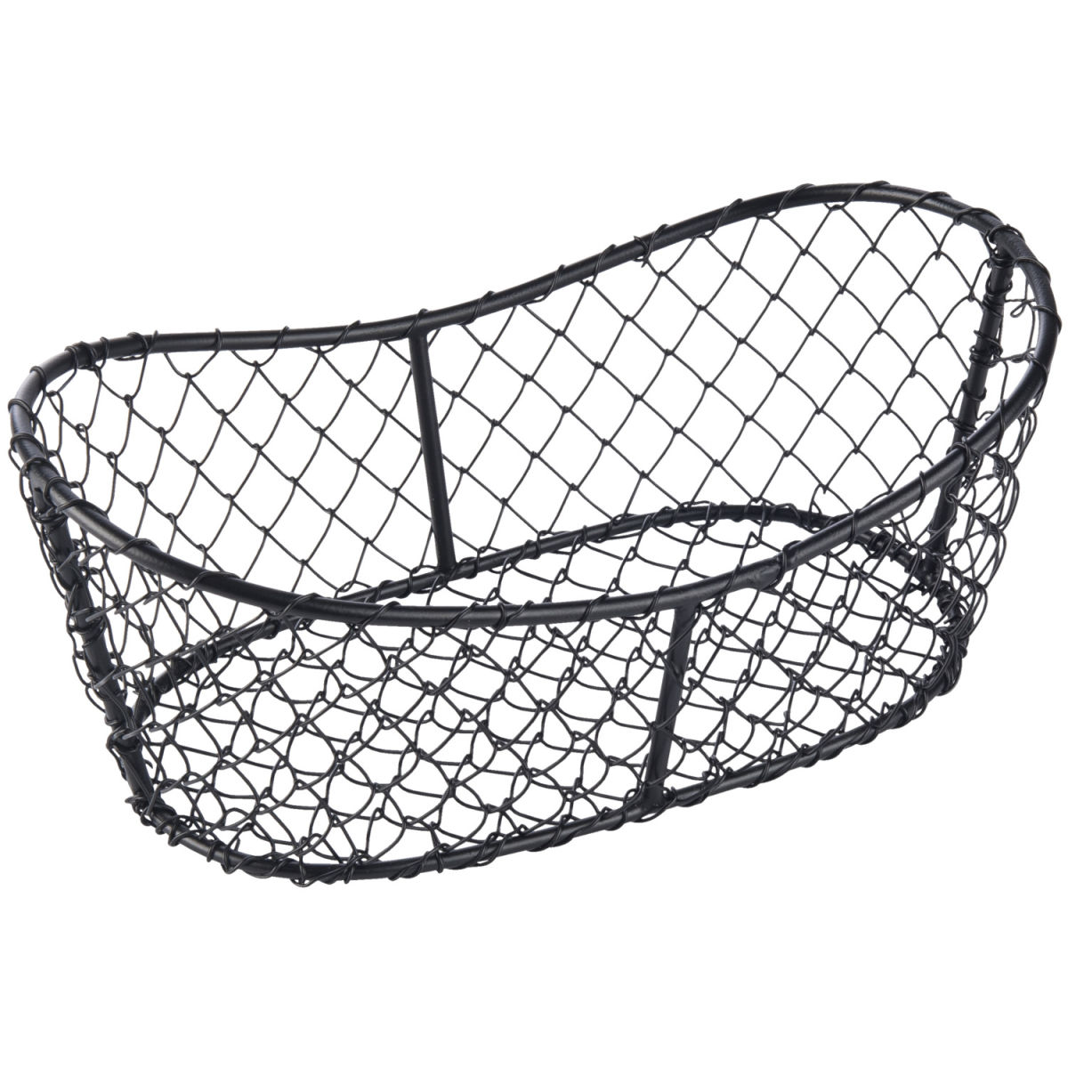 VEGA Metalkurv Berena uden håndtag; 26.5x15.5x10 cm (LxBxH); Sort; Oval VEGA Metalkurv Berena uden håndtag; 26.5x15.5x10 cm (LxBxH); Sort; Oval