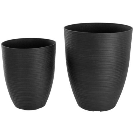 VEGA Urtepotte-sæt Aladar cylindrisk; Antracit; Cylinderformet
