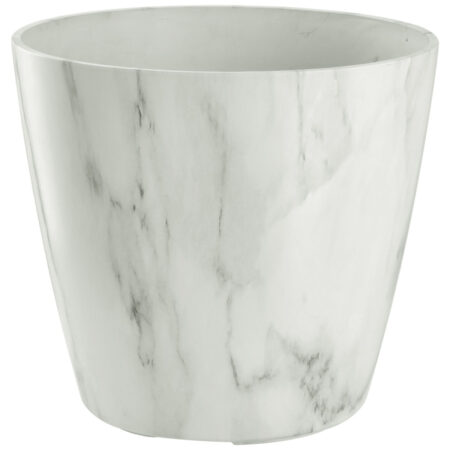 VEGA Urtepotteskjuler Akosa; 28x25.5 cm (⌀xH); Hvid/Mamoreret; Cylinderformet