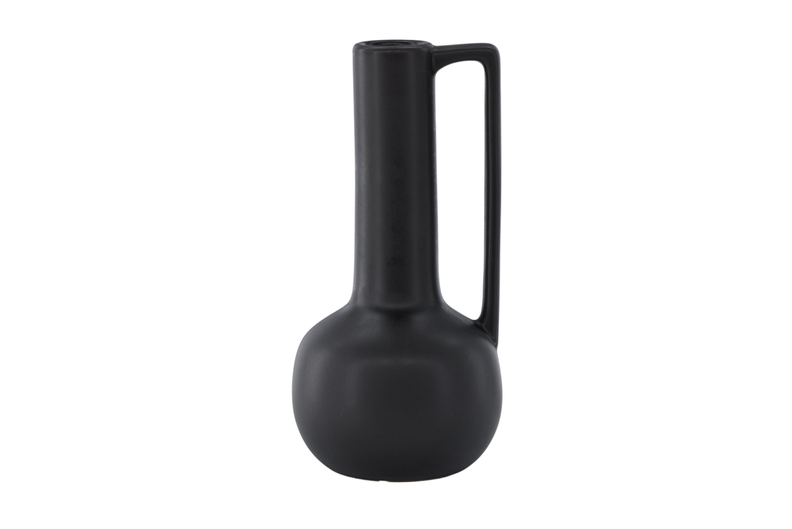 VENTURE DESIGN Allis vase, m. hank - mat sort stentøj (18x18x36) VENTURE DESIGN Allis vase, m. hank - mat sort stentøj (18x18x36)