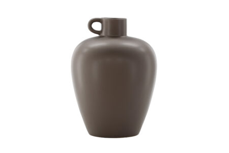 VENTURE DESIGN Cent vase, m. 1 hank - brun stentøj (24x24x33)