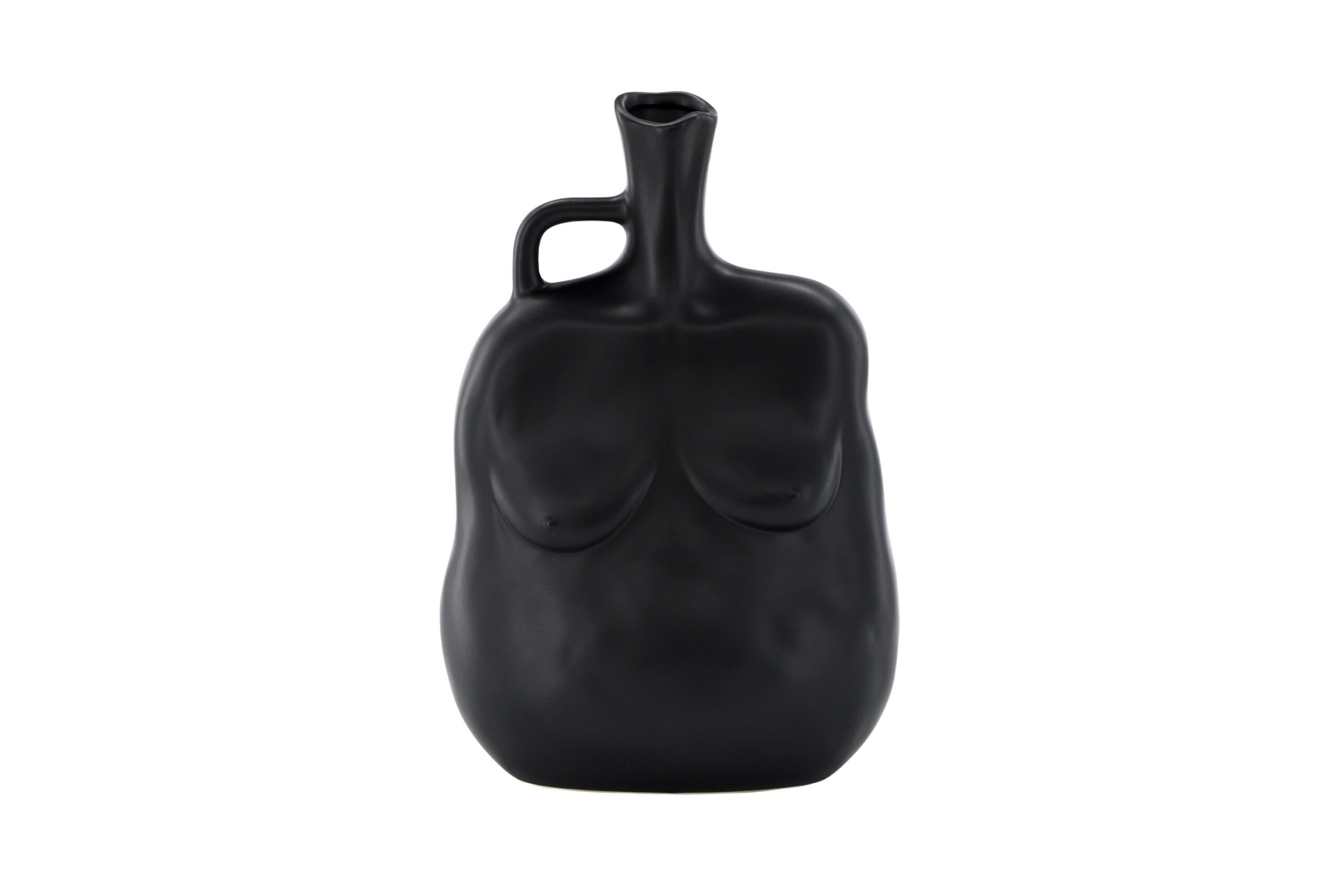 VENTURE DESIGN Conta vase - mat sort stentøj (17x10x25H) VENTURE DESIGN Conta vase - mat sort stentøj (17x10x25H)