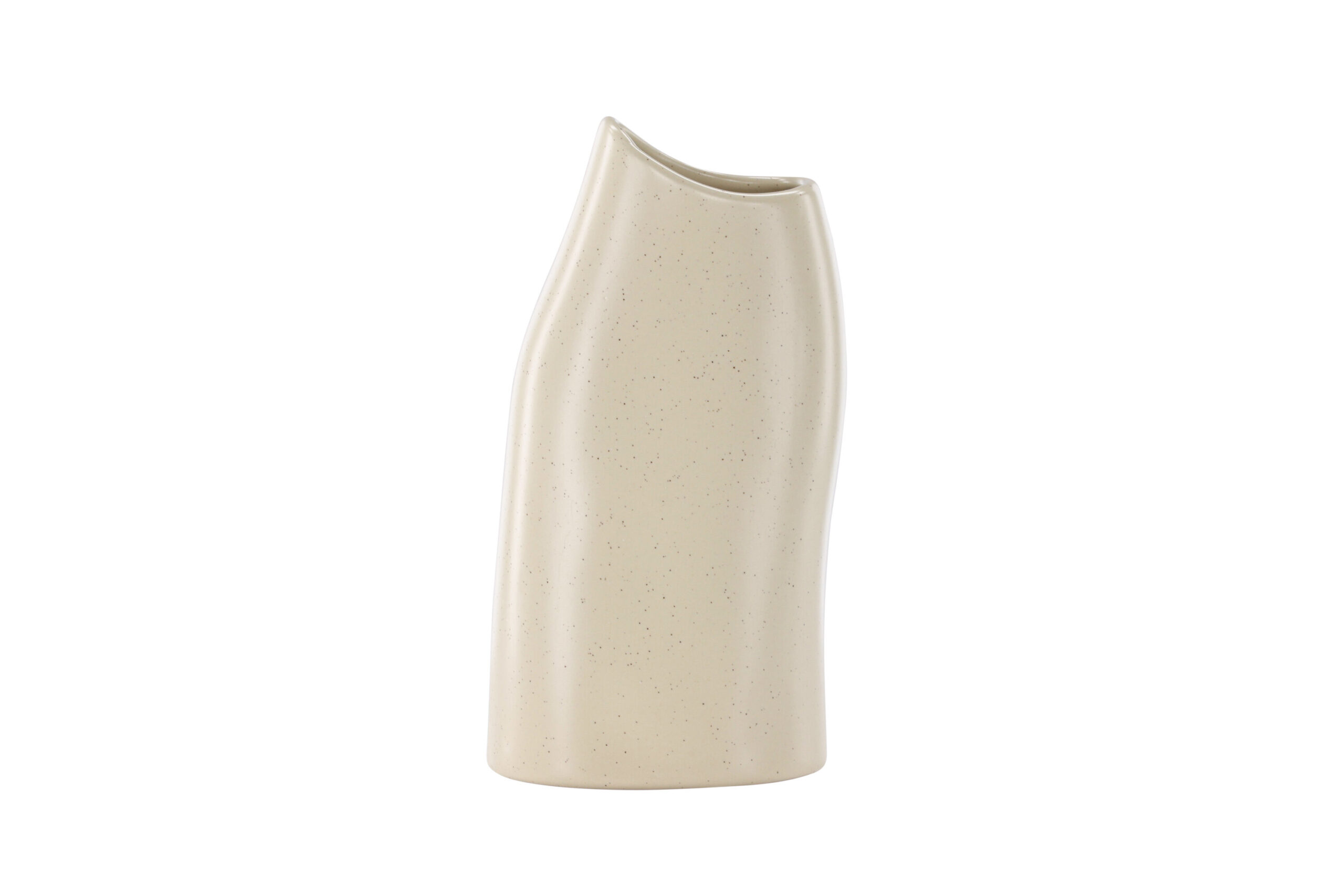 VENTURE DESIGN Ernst vase - beige/sorte prikker stentøj (12x9x23H) VENTURE DESIGN Ernst vase - beige/sorte prikker stentøj (12x9x23H)