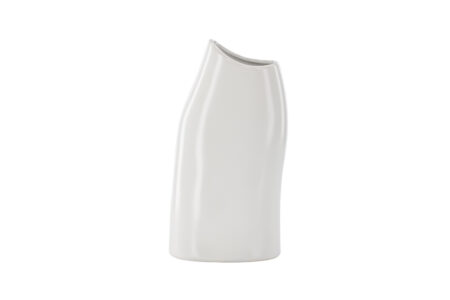 VENTURE DESIGN Ernst vase - hvid stentøj (12x9x23H)