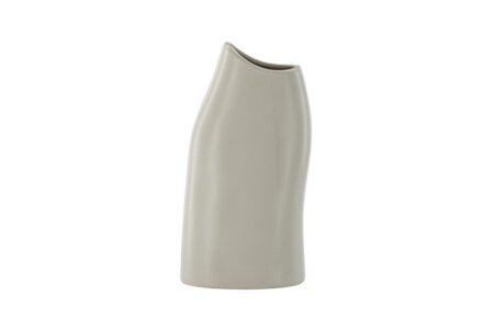 VENTURE DESIGN Ernst vase - lysegrå stentøj (12x9x23H)