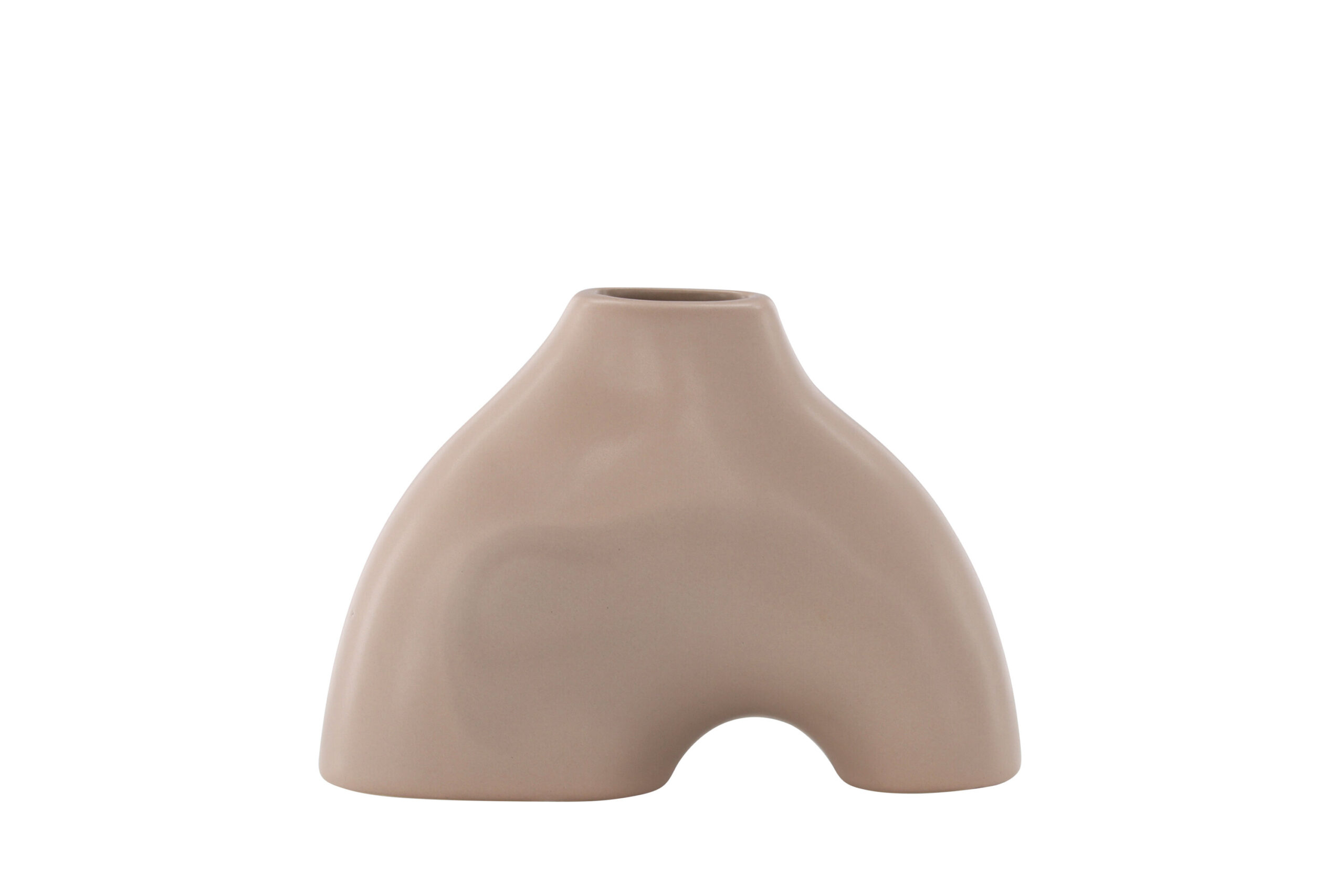 VENTURE DESIGN Kento vase - lyserød stentøj (21x8x15H) VENTURE DESIGN Kento vase - lyserød stentøj (21x8x15H)