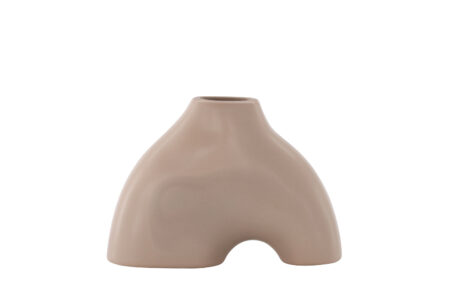 VENTURE DESIGN Kento vase - lyserød stentøj (21x8x15H)