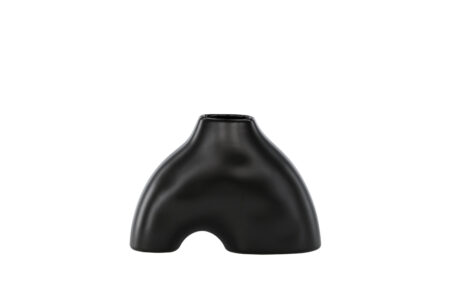 VENTURE DESIGN Kento vase - sort stentøj (21x8x15H)