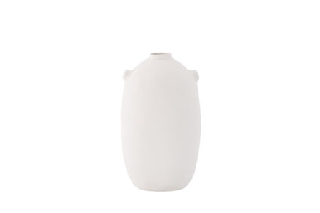 VENTURE DESIGN Madi vase, rund - offwhite stentøj (17x17x28H)