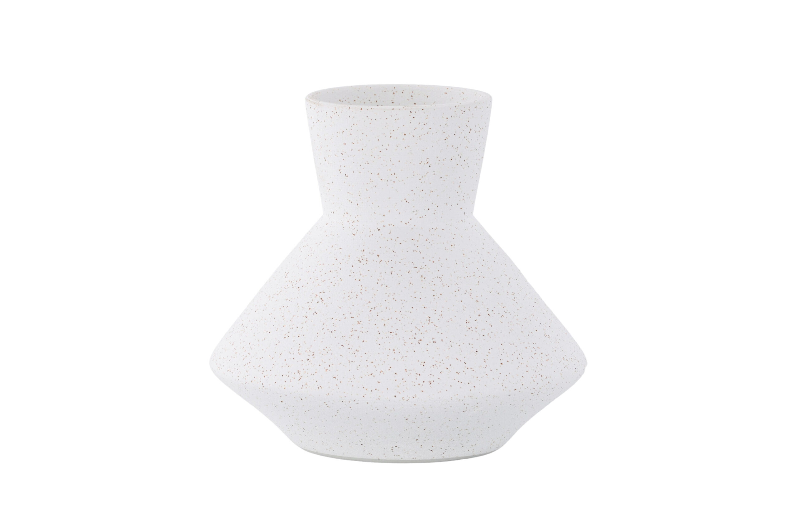 VENTURE DESIGN Rellis vase - hvid/sorte prikker keramik (H20xB22) VENTURE DESIGN Rellis vase - hvid/sorte prikker keramik (H20xB22)