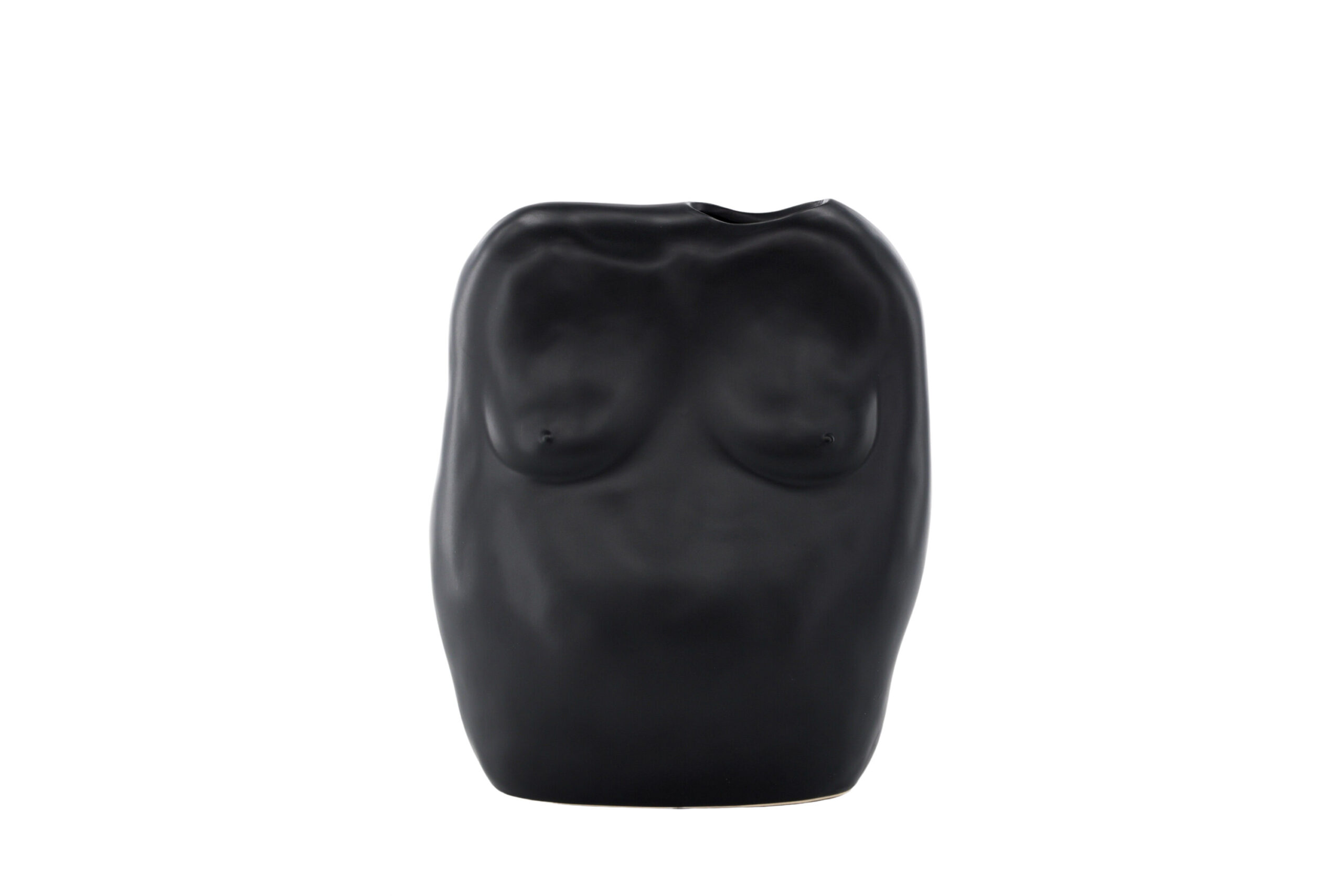VENTURE DESIGN Romie vase - sort stentøj (24x14x28H) VENTURE DESIGN Romie vase - sort stentøj (24x14x28H)