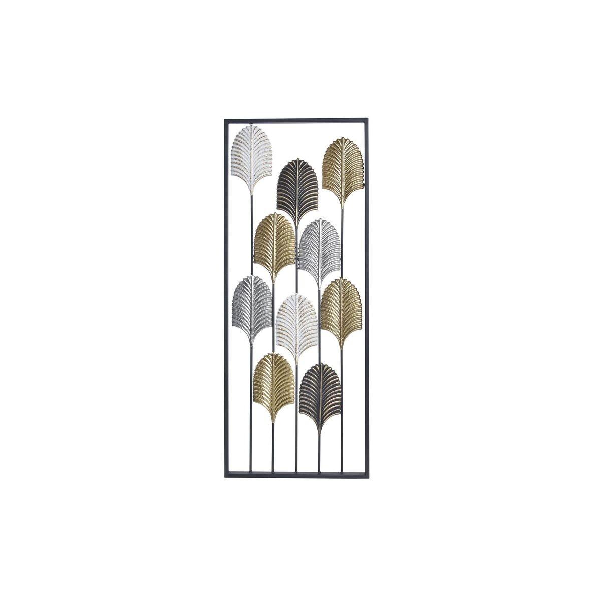 Vægdekoration Sort Metal Multifarvet Moderne Blad af en plante (35 x 2 x 90 cm) Vægdekoration Sort Metal Multifarvet Moderne Blad af en plante (35 x 2 x 90 cm)