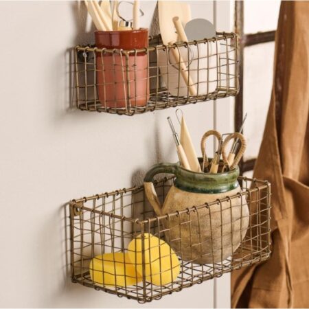 Vægkurve aflange sæt a 2 stk. m/ messing finish - Ib Laursen