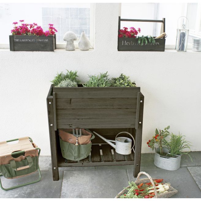 Gardenlife Højbed M/depotrum – Sort