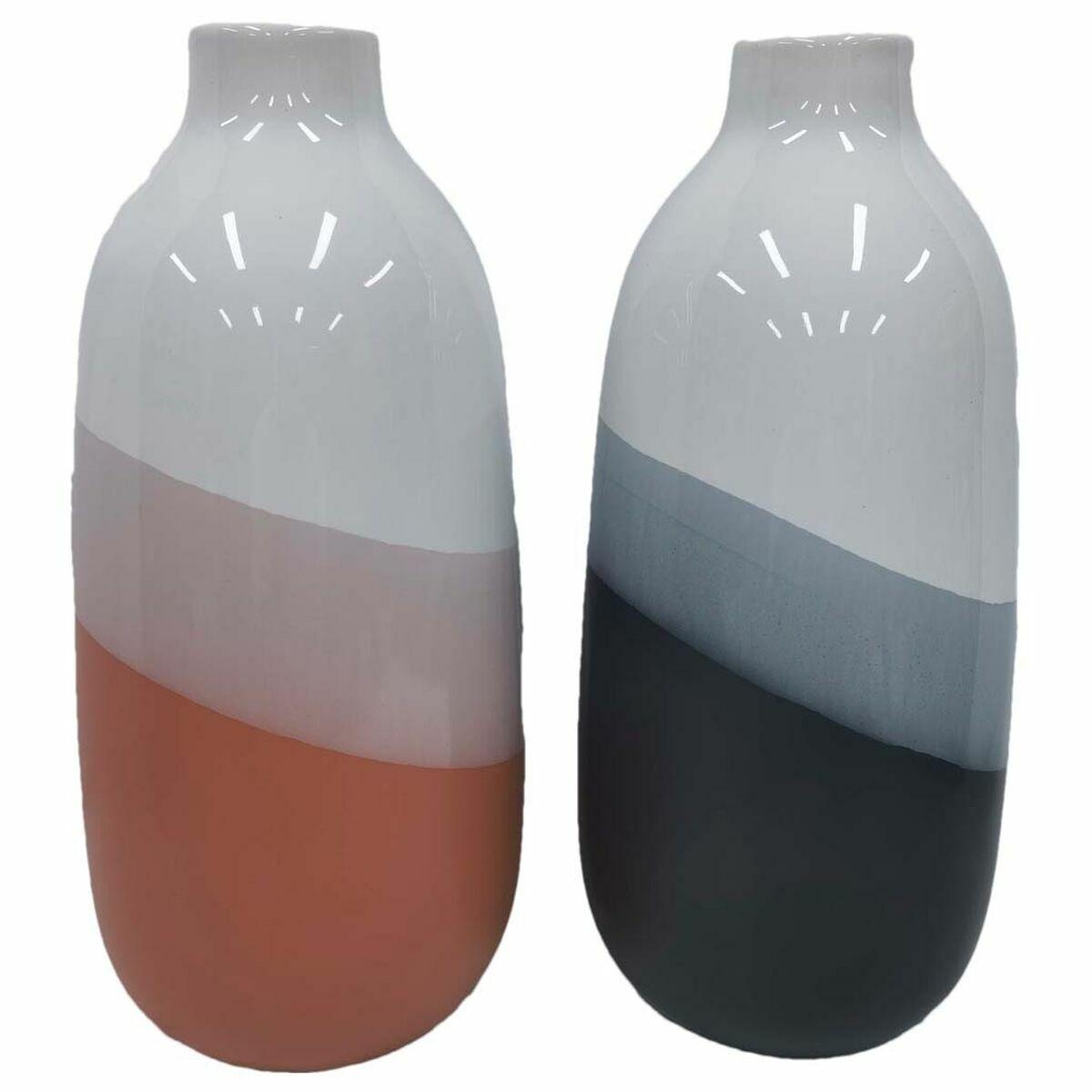 Vase 13 x 13 x 29 cm Tricolour Dolomite (2 enheder) Vase 13 x 13 x 29 cm Tricolour Dolomite (2 enheder)
