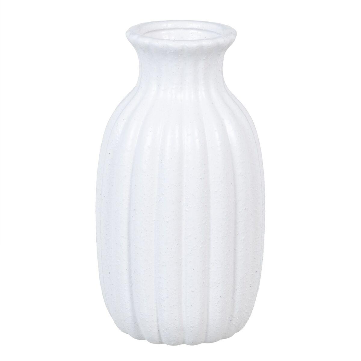 Vase 14,5 x 14,5 x 27,5 cm Keramik Hvid Vase 14,5 x 14,5 x 27,5 cm Keramik Hvid