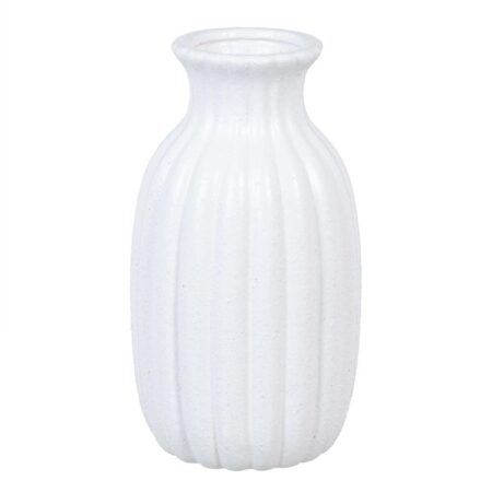 Vase 14,5 x 14,5 x 27,5 cm Keramik Hvid