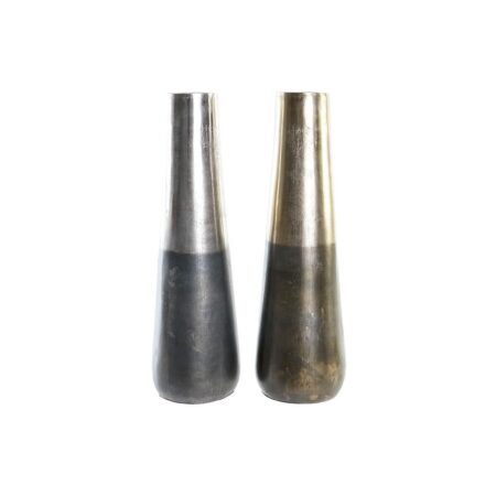 Vase 15,5 x 15,5 x 49,5 cm Aluminium Moderne (2 enheder)