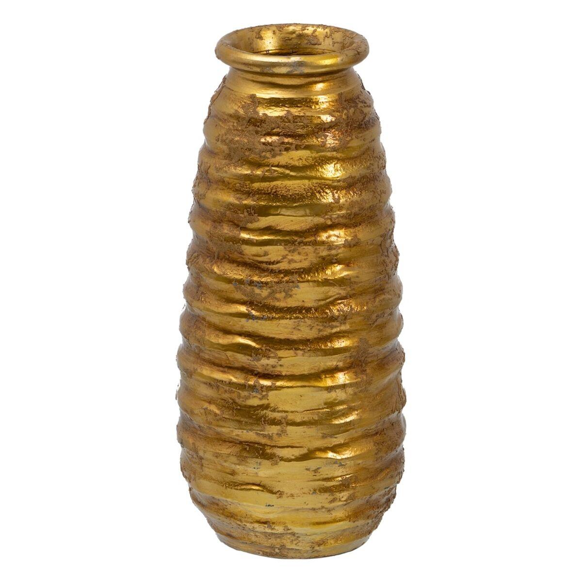 Vase 16 x 16 x 41,5 cm Keramik Gylden Vase 16 x 16 x 41,5 cm Keramik Gylden