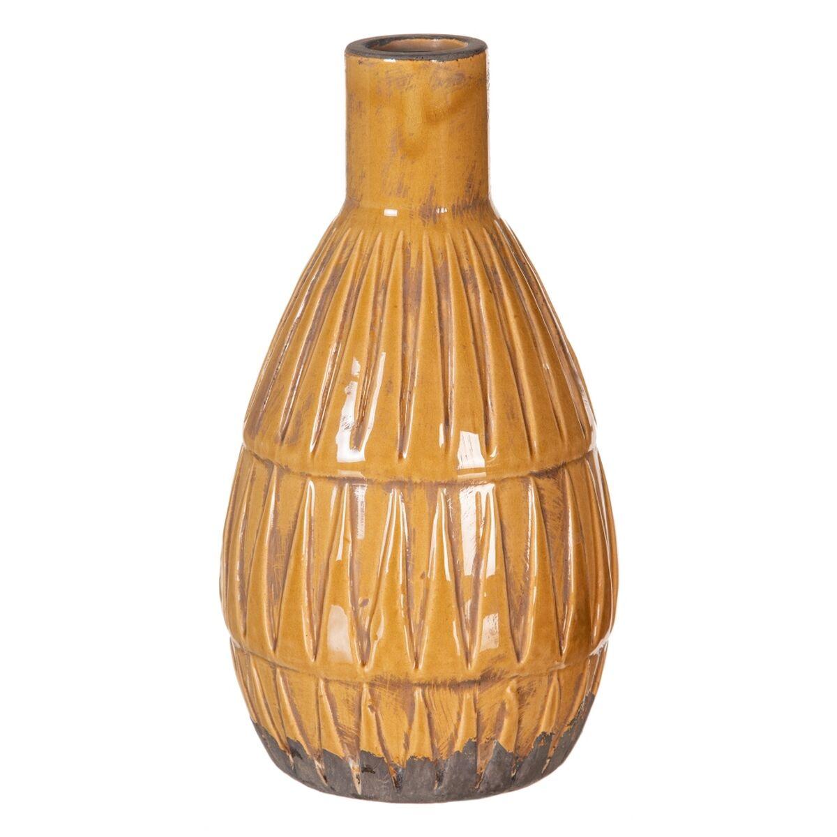 Vase 16,5 x 16,5 x 30 cm Keramik Sennep Vase 16,5 x 16,5 x 30 cm Keramik Sennep